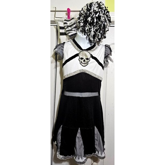 Girls Cheerleader Costume Punk Zombie Killer Goth Bad Dead Fear Rebel Halloween - Picture 1 of 6